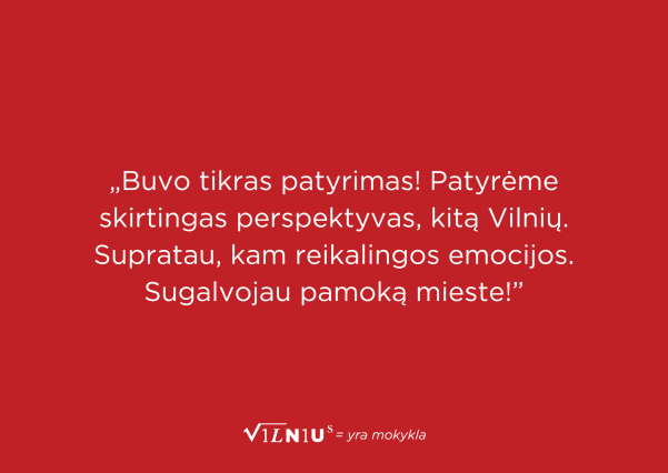 Kartojame kvalifikacijos tobulinimo programą „Vilnius yra mokykla“ ir kviečiame dalyvauti!